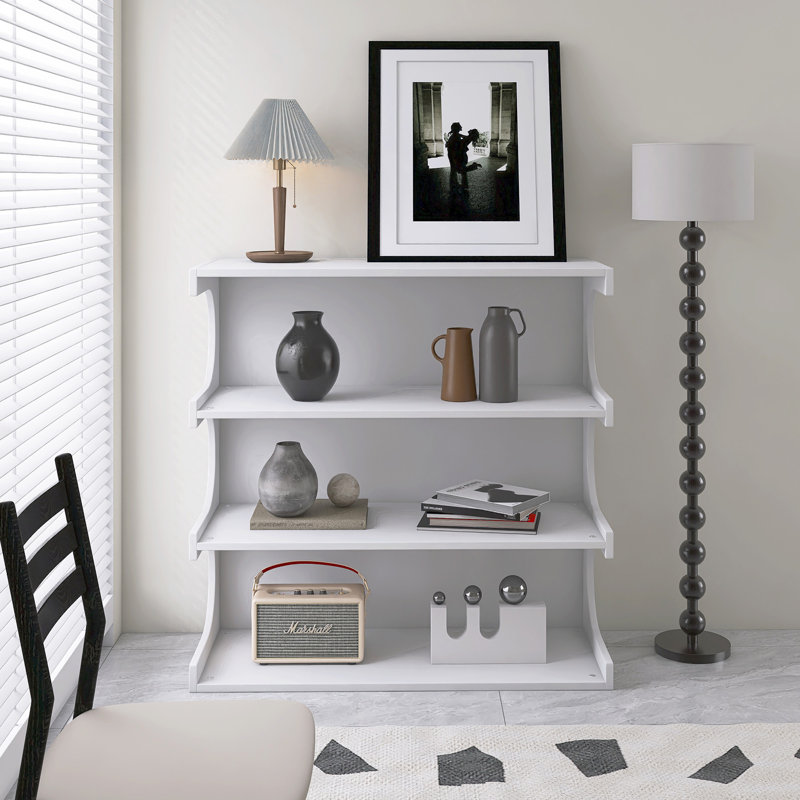 36" W X 15" D  X 36" H Multifunctional 4-Tier Book Shelf, White