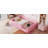 Twin Size Upholstered Platform Bed With Guardrail And Charging Station, Pink-513818943