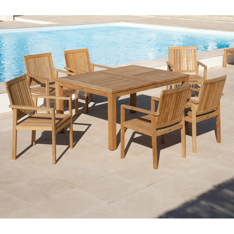 Linear Outdoor Teak Dining Table