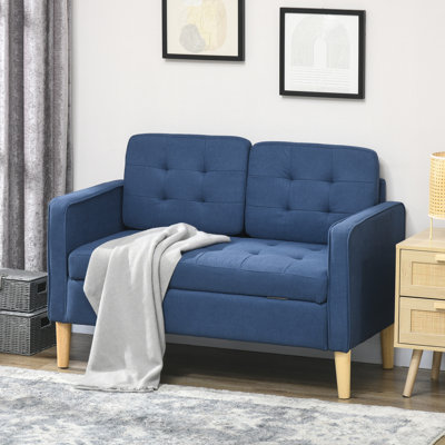 Saladin 2 Seater Storage Sofa Hidden Under Seat Storage Compact