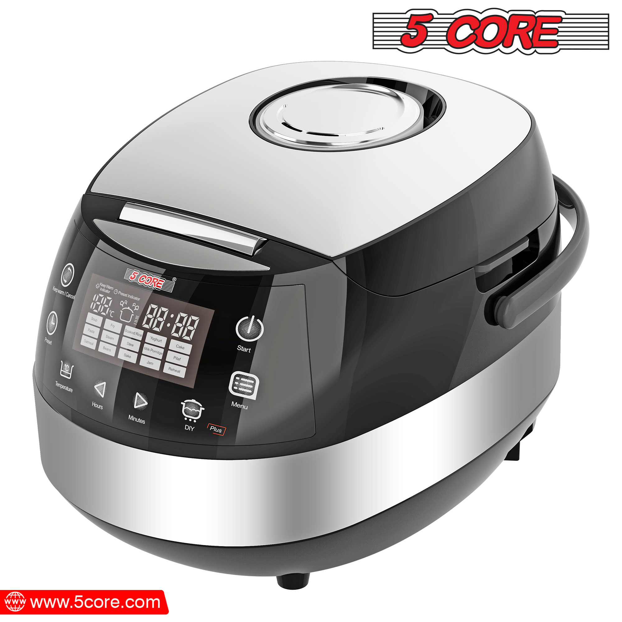 Rice Cooker, Steamer, New Bonded Granited Coating 8-Cup (Cooked