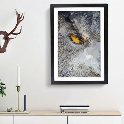 Eye of an Owl in Abstract - Picture Frame Graphic Art Print