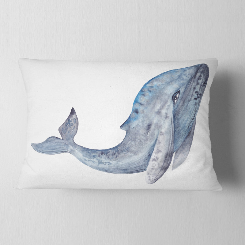 Coussin décoratif grande baleine