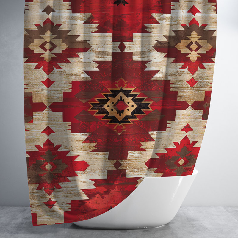 Thorlay Ikat Shower Curtain, 74" H x 71" W