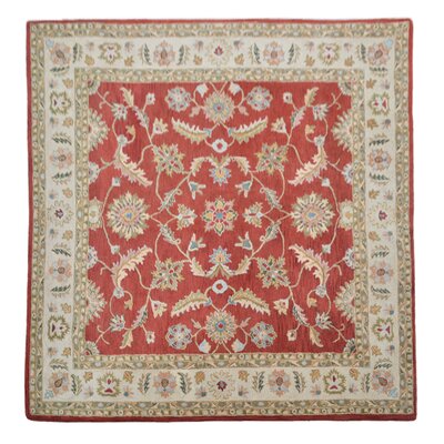 Hauke HAND TUFTED WOOL ECO-FRIENDLY AREA RUGS, Beige Red Color, Oriental Design -  Alcott HillÂ®, 88744327669E4C33B7155BFDFAB8E611