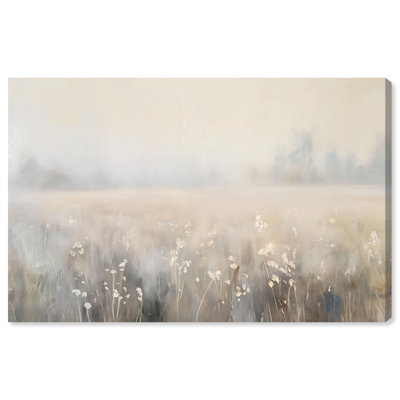 Sunset Wheatlands Canvas Rustic Farmhouse Art by Art Remedy