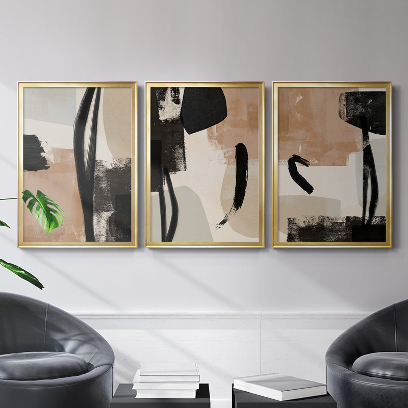 «Selective Arrangement I», toile encadrée de qualité supérieure - prête à être accrochée, Cadre doré
