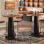 Table de bar ronde 39,4 ", table bistro en bois avec piédestal massif-1588257917-1587849888