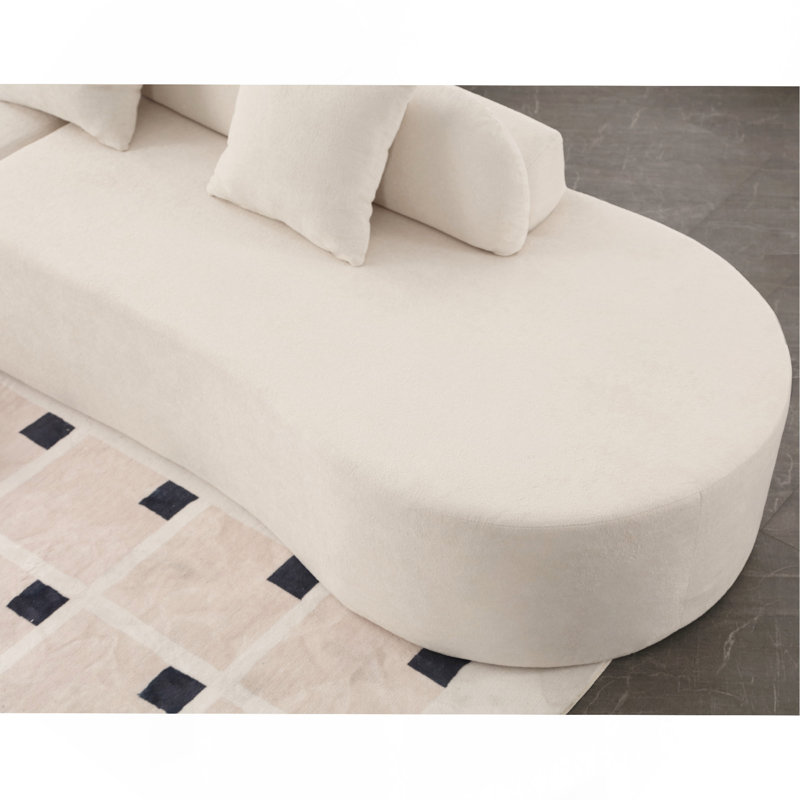 Modern Curved Combination Sofa, Beige