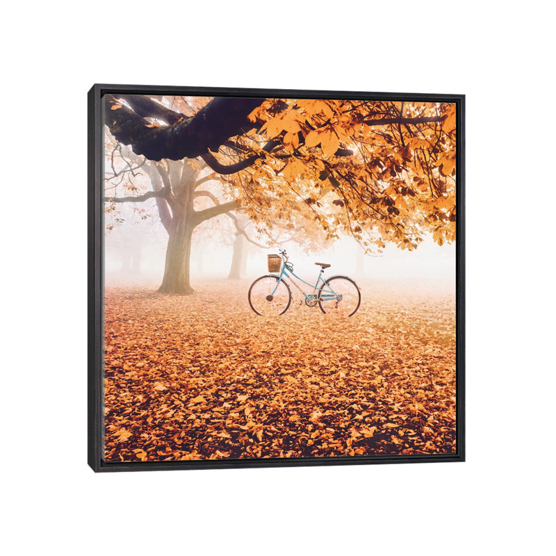 Orange partout par Hobopeeba-impression, H 26 po x l 26 po x P 1,5 po, Pas de tapis, Toile avec cadre noir patiné