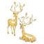 Ensemble de 2 cerfs Golden Quartz