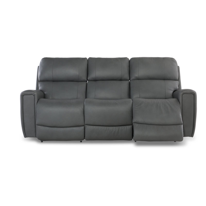 Apollo Power Leather Match Reclining Sofa with Power Headrest & Lumbar
