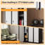 Armoire de rangement en acier de 72 po de hauteur avec serrure, tablettes réglables et tringle