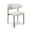 Ananias Polyester Upholstered Metal Side Chair in Beige