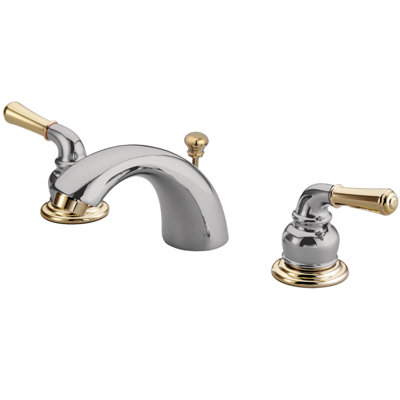 Widespread Bathroom Faucet with Drain Assembly