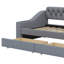 Lit de jour simple rembourré avec accoudoirs de rangement et port de charge USB-612945579