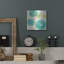 Winston Porter 'Aqua Blooms On Wood 2' by Danhui Nai Metal Wall Art,-2098632338