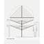 Corde à linge d'extérieur (164 pieds) avec piquet de sol en métal et housse de protection pour le transport en plein air Brabantia