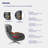 NOUHAUS Heated Classic Massage Chair Full Body and Spot Massaging Recliner with Ottoman, Bluetooth Speaker, in-Chair Charger. Portable Shiatsu Body Massager Chair-65658639