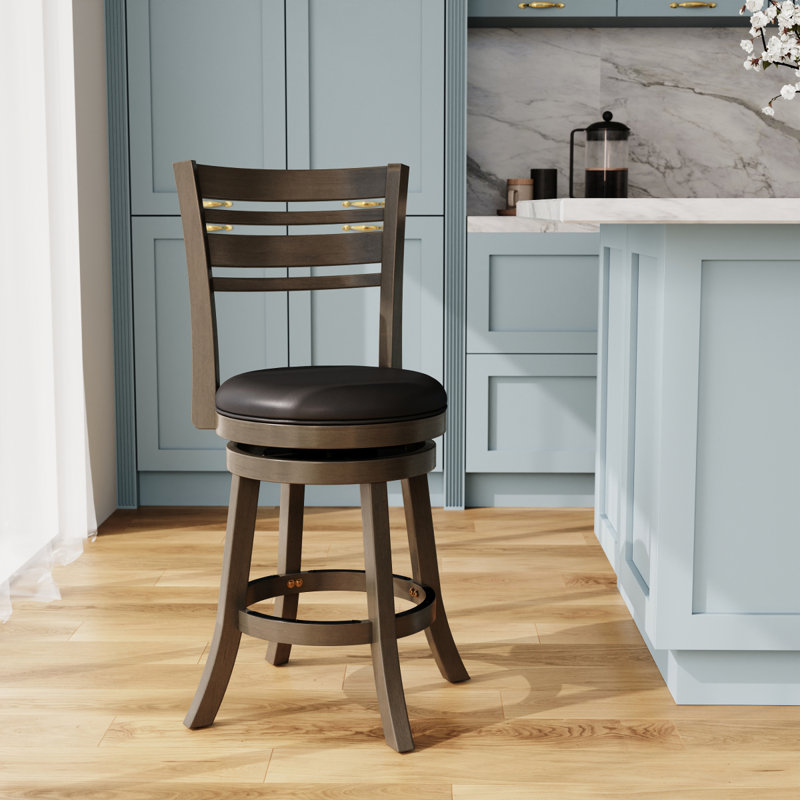 Tabouret Nichoas, Tabouret de comptoir (siège d'une hauteur de 24,1, Noir, noir, noir, noir, Grey