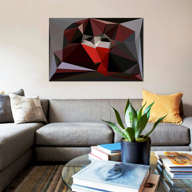 «The Mask», impression sur toile, H 26 po x l 40 po x P 1,5 po, Pas de tapis, Toile tendue