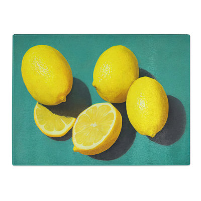 Lemon Fruit Citrus  Glass Chopping Board