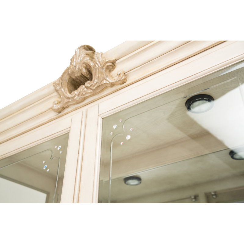 Lighted China Cabinet, Champagne