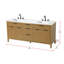 Meuble-lavabo double 72 po en teck miel-314797661-314797651