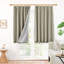 Paire de rideaux 100% occultant à double couche avec passe-tringle (ensemble de 2)-71287020-71287017