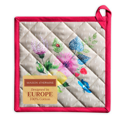 Maison d'Hermine Jardin d'été - Manique Fog 100 % coton simple - 8 po x 8 po