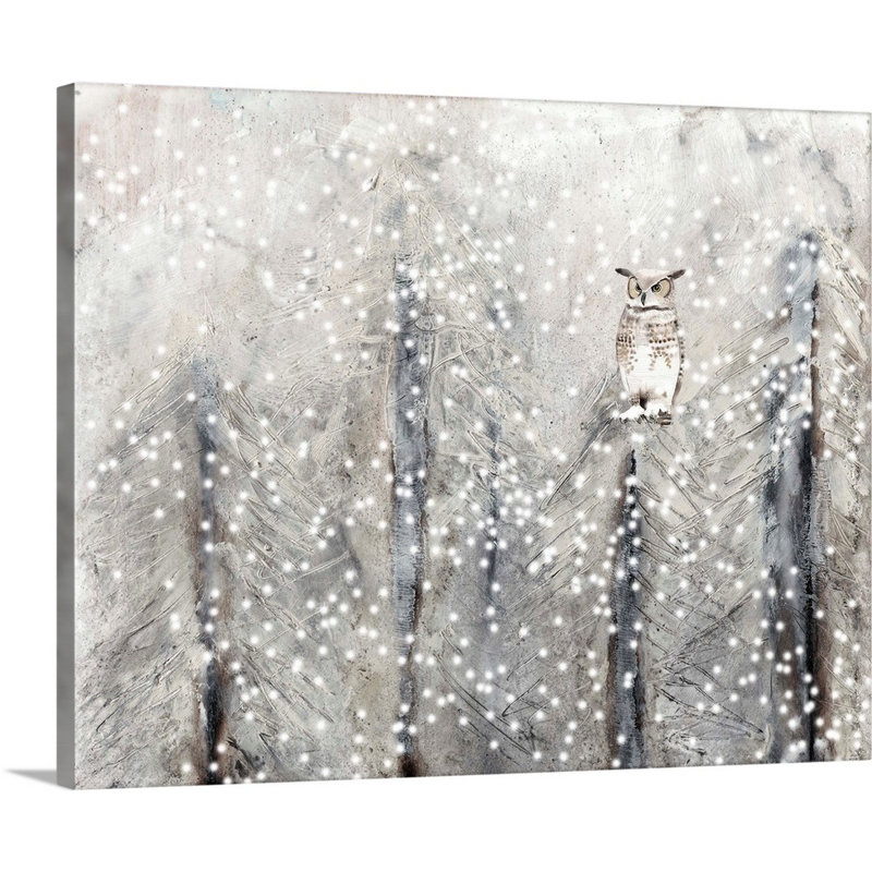 Reproduction d’art sur toile, "Snowy habitat I" par Alicia Ludwig, Toile tendue, H 11 po x l 14 po x P 1,25 po