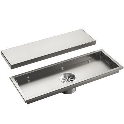 12" W Linear Grid Shower Drain