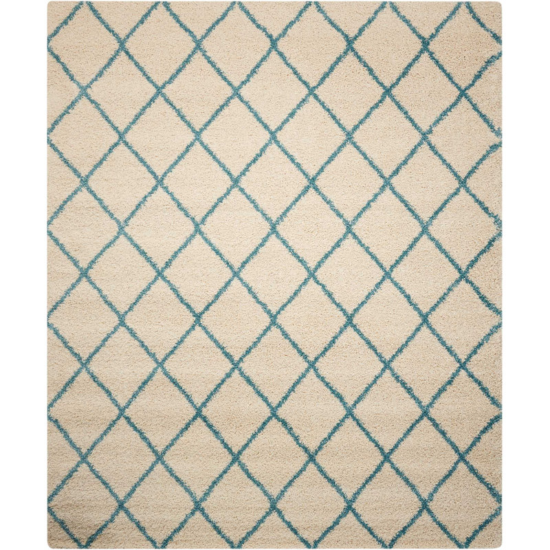 Tapis marocain à poils longs Rosetta, Rectangle 8 pi 2 po x 10 pi