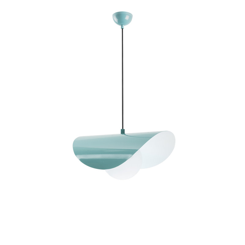 Lustre en métal turquoise, hauteur réglable 9,8 x 3,9 x 2,0 pi | Conception élégante, douille E27 de 40 W maximum (ampoule non incluse) | Parfait pour la salle à manger et le salon, solution d'éclairage de maison élégante, indice de protection IP20