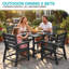 Ensemble bistro Hdpe résistant aux intempéries avec 2 chaises et une table pour le jardin et le patio Bertille-130451849