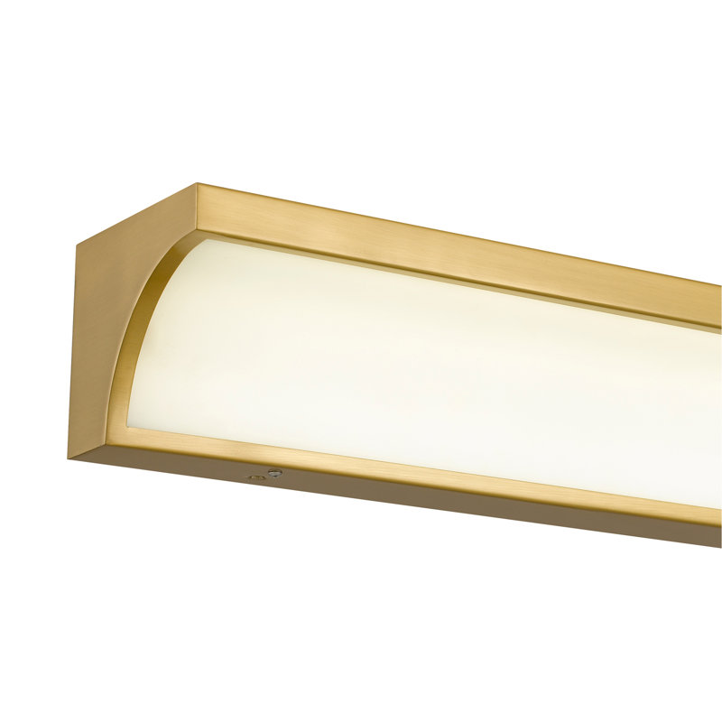 Barre d'éclairage de meuble-lavabo moderne / contemporaine 24 pouces à DEL intégrée en laiton antique