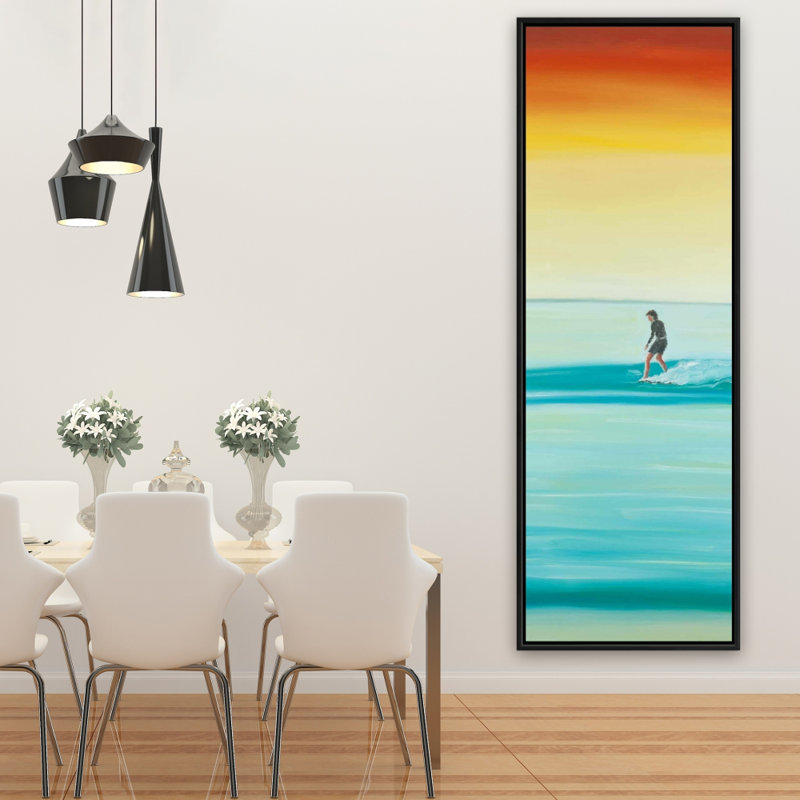 «A Surfer By Dawn» sur toile, H 60 po x l 20 po