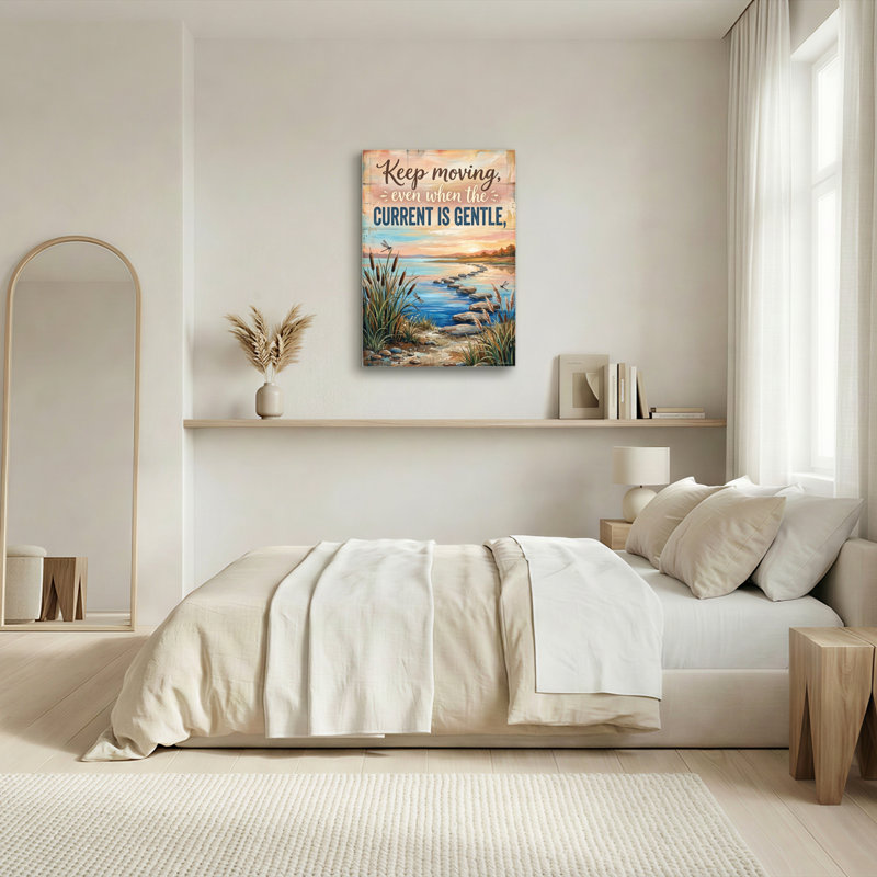 Ensemble de 1 toile murale « Keep Moving », 48"H x 36"W, Wrapped Canvas