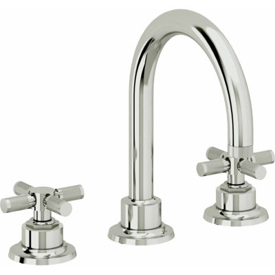 Descanso 8" Widespread Lavatory Faucet with Cross Knurled Handle and Completely Finished ZeroDrain