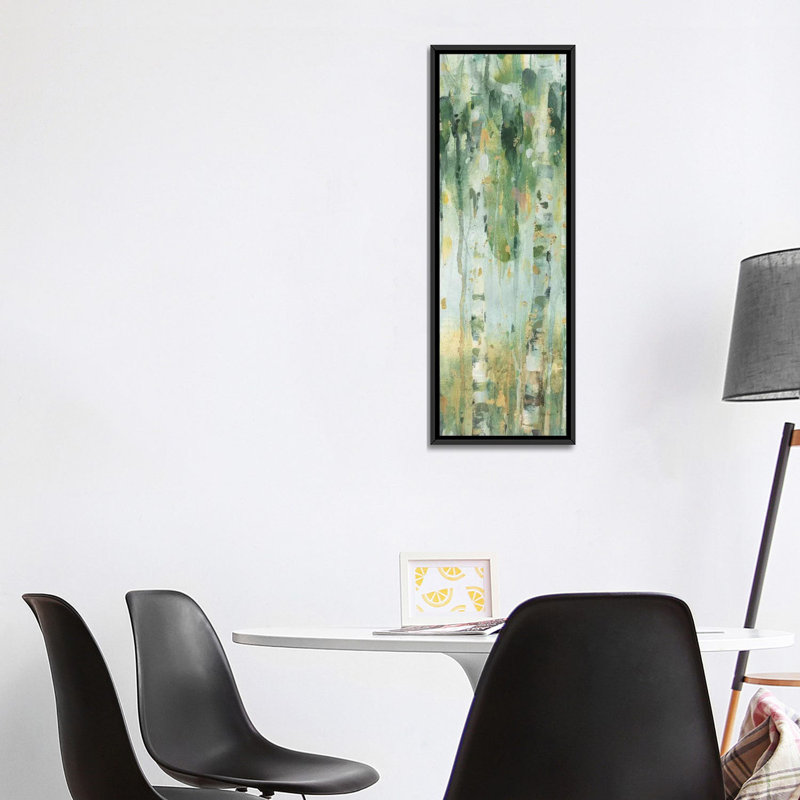 « the forest iv », reproduction d’art sur toile, H 36 po x l 12 po x P 1,5 po, Cadre noir
