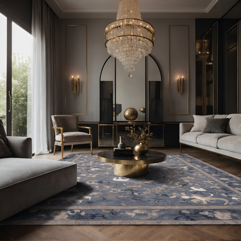 Tapis rose soyeux et moelleux, Rectangle 6 pi x 9 pi