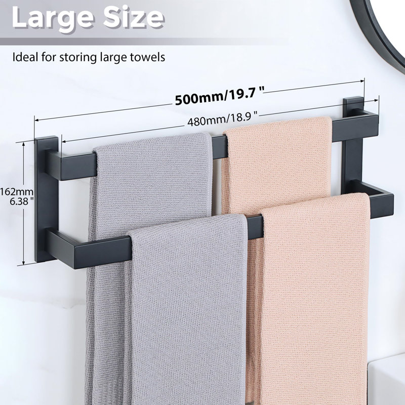 Wall Towel Rack, Black
