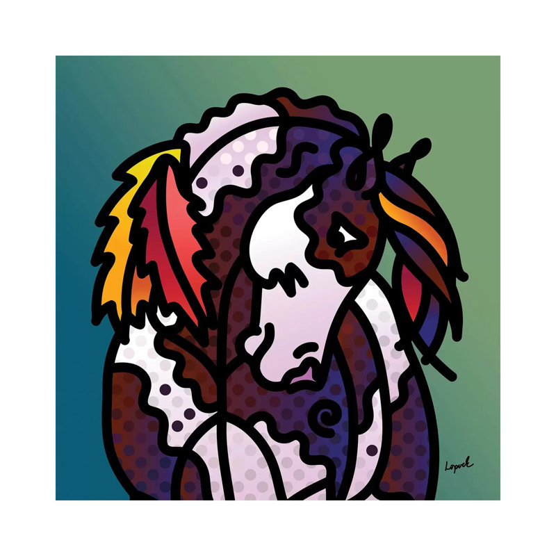 Indian Pony 1 Piece Wrapped Canvas Wall Art, 45.72 cm H x 45.72 cm W x 1.91 cm D