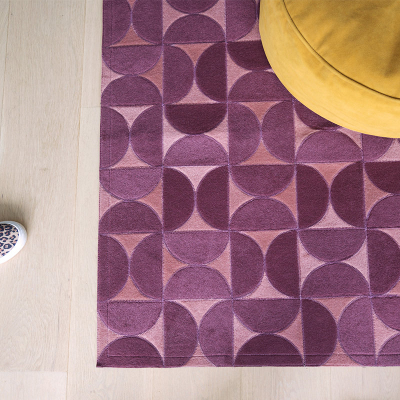 Horizons Geometric Area Rug in Pink, Rectangle 5'3" x 7'6"
