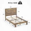 Structure de lit double, structure de lit plateforme en bois, silencieuse, aucun sommier nécessaire et outil d'assemblage facile, grand rangement sous le lit