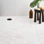 Carreau de mosaïque en nid d'abeille en marbre 10,37 po x 12 po Bianco
