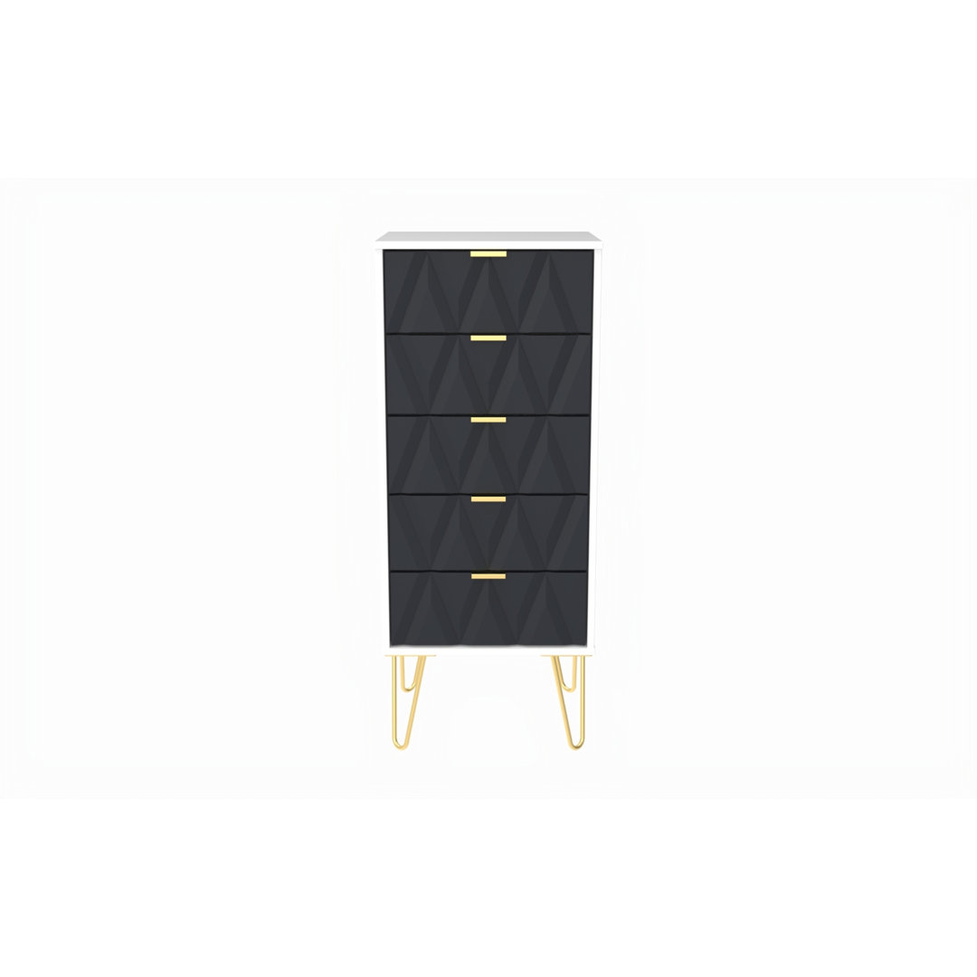 Fully Assembled Diamond 5 Drawer 45Cm W