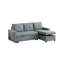Canapé modulaire convertible noir et gris
