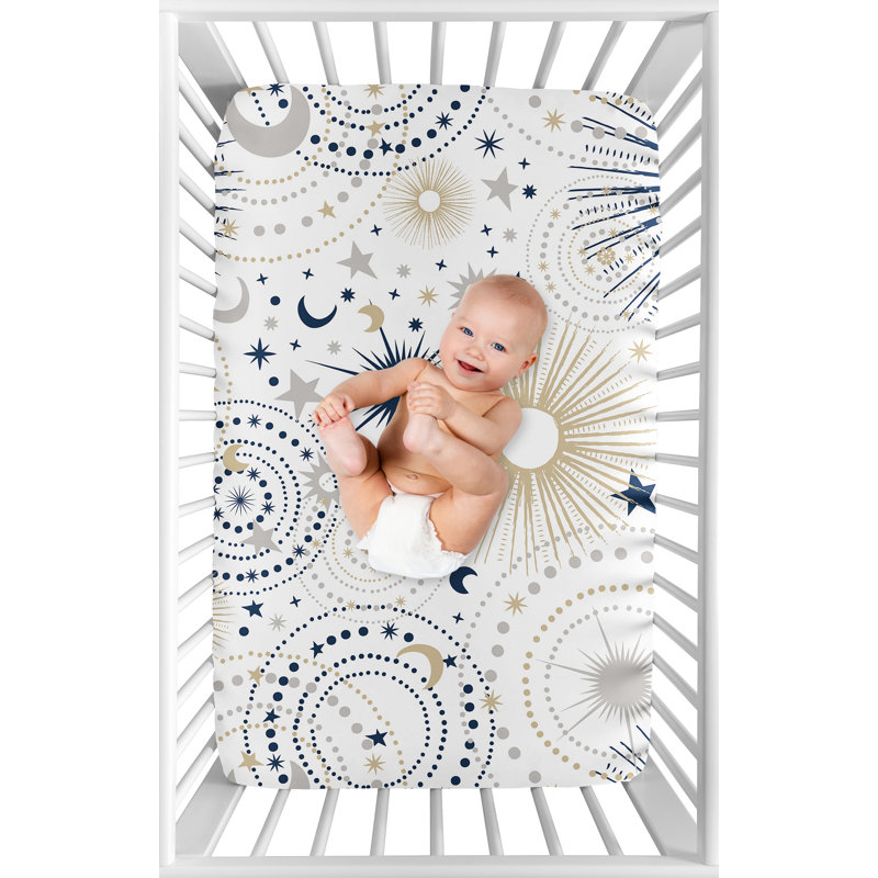 Celestial Mini Fitted Crib Sheet