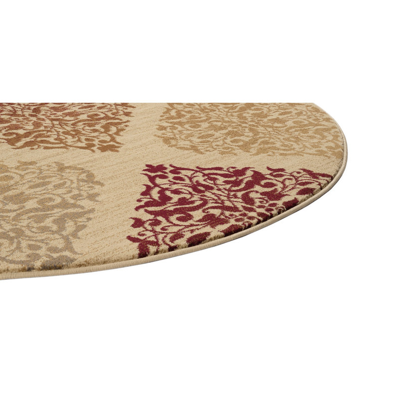 Tapis beige Chichaoua, Ronde 5 pi 3 po